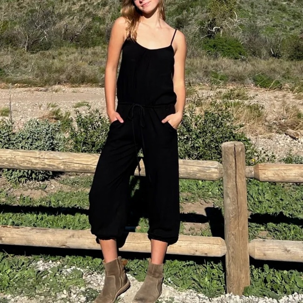 TYSA- Claudette Jumpsuit in Black Boho Hippie Festival Classic Casual Travel